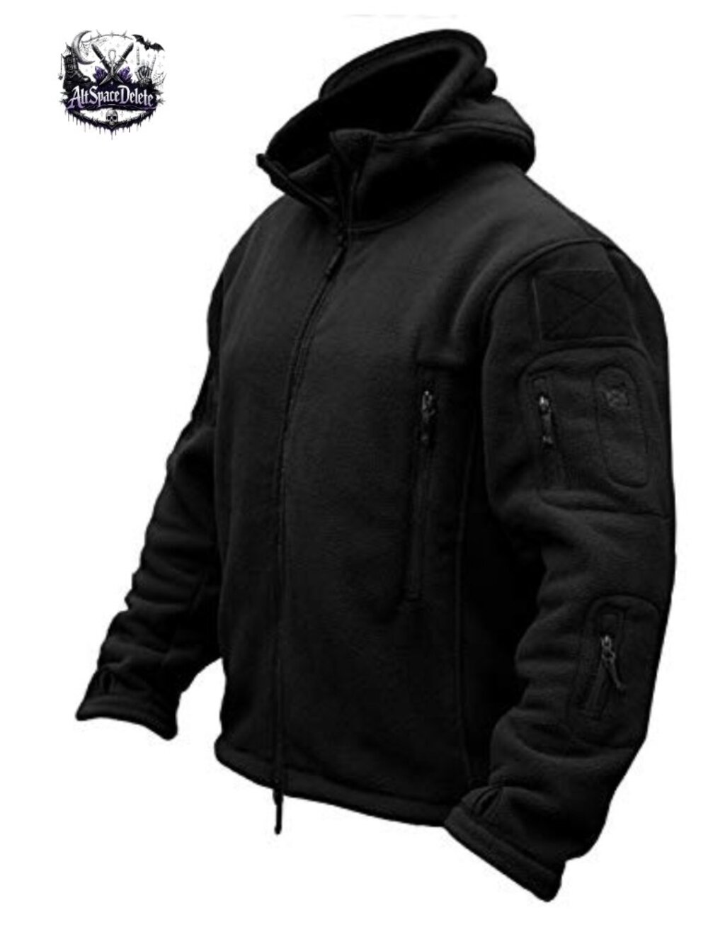 Men's Hooded Tactical Fleece Jacket Full Zip Warm Winter Jacket